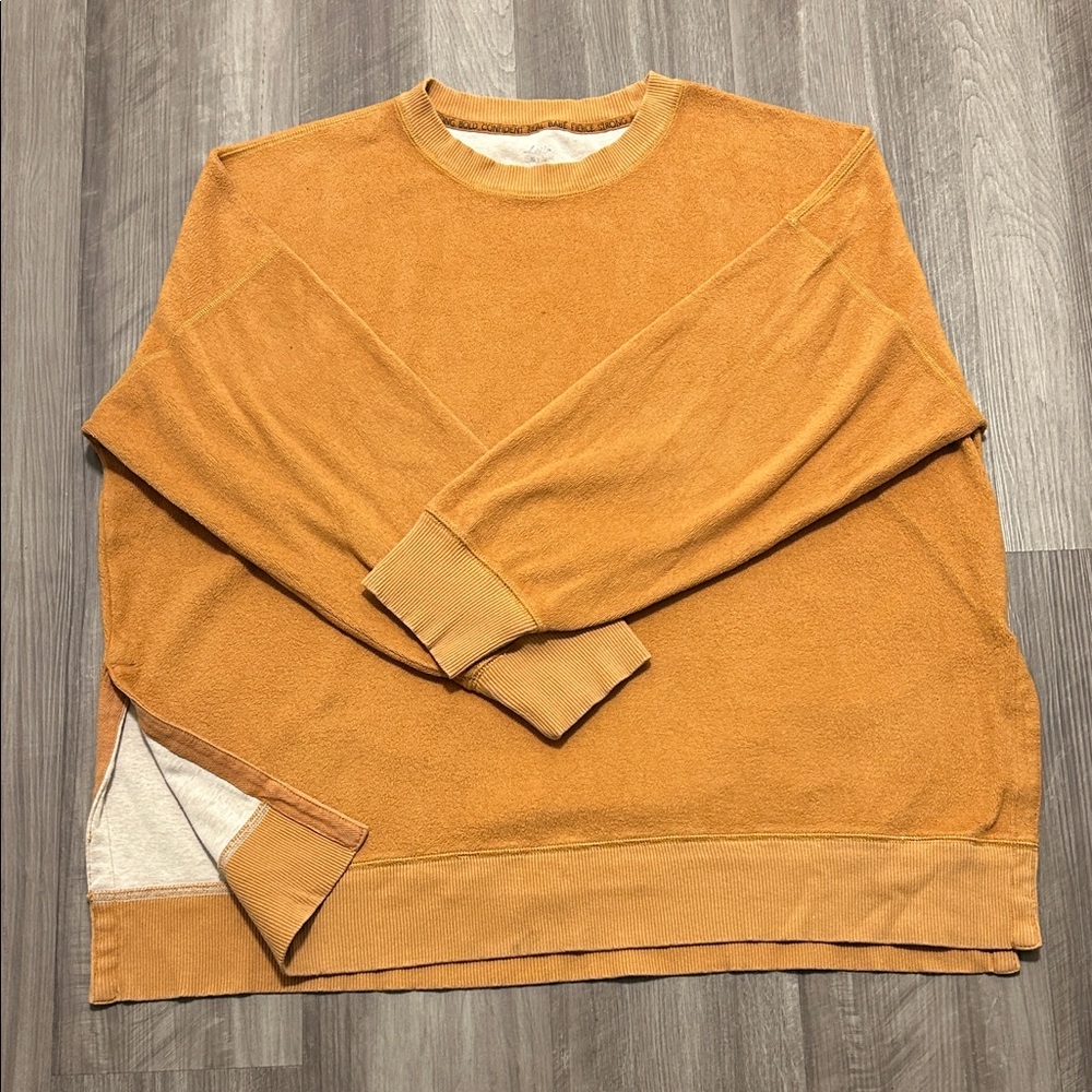 Aerie Men's Mustard Crewneck Sweater